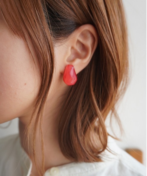 Port（ポート）の「クリア ドロップ カラフル イヤリング（イヤリング・レディース・ホワイト/ブラウン/レッド/イエロー/ブルー/グリーン・FREE）」の12枚目の写真