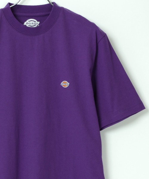 Dickies(ディッキーズ)の「Dickies/ディッキーズ ワンポイント ミニロゴ ワッペン 刺繍 半袖 Tシャツ/無地T(Tシャツ/カットソー・メンズ・ホワイト/ブラック/ダークグリーン/ベージュ/パープル/ブラウン/ダークブルー/グリーン/キャメル/スモークピンク/サックスブルー/ブルーグリーン・M/L/XL)」の10枚目の写真