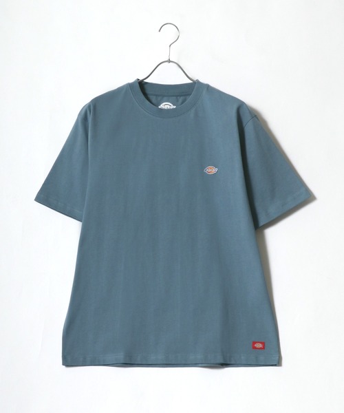 Dickies(ディッキーズ)の「Dickies/ディッキーズ ワンポイント ミニロゴ ワッペン 刺繍 半袖 Tシャツ/無地T(Tシャツ/カットソー・メンズ・ホワイト/ブラック/ダークグリーン/ベージュ/パープル/ブラウン/ダークブルー/グリーン/キャメル/スモークピンク/サックスブルー/ブルーグリーン・M/L/XL)」の14枚目の写真