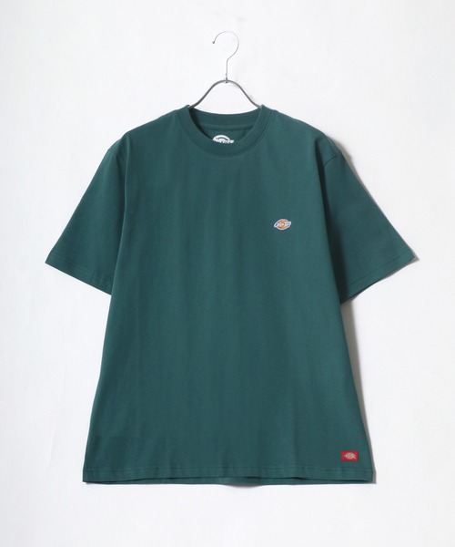 Dickies(ディッキーズ)の「Dickies/ディッキーズ ワンポイント ミニロゴ ワッペン 刺繍 半袖 Tシャツ/無地T(Tシャツ/カットソー・メンズ・ホワイト/ブラック/ダークグリーン/ベージュ/パープル/ブラウン/ダークブルー/グリーン/キャメル/スモークピンク/サックスブルー/ブルーグリーン・M/L/XL)」の15枚目の写真