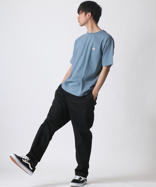 Dickies(ディッキーズ)の「Dickies/ディッキーズ ワンポイント ミニロゴ ワッペン 刺繍 半袖 Tシャツ/無地T(Tシャツ/カットソー・メンズ・ホワイト/ブラック/ダークグリーン/ベージュ/パープル/ブラウン/ダークブルー/グリーン/キャメル/スモークピンク/サックスブルー/ブルーグリーン・M/L/XL)」の22枚目の写真