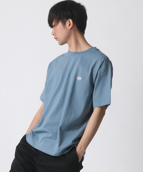 Dickies(ディッキーズ)の「Dickies/ディッキーズ ワンポイント ミニロゴ ワッペン 刺繍 半袖 Tシャツ/無地T(Tシャツ/カットソー・メンズ・ホワイト/ブラック/ダークグリーン/ベージュ/パープル/ブラウン/ダークブルー/グリーン/キャメル/スモークピンク/サックスブルー/ブルーグリーン・M/L/XL)」の17枚目の写真