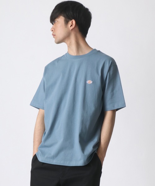 Dickies(ディッキーズ)の「Dickies/ディッキーズ ワンポイント ミニロゴ ワッペン 刺繍 半袖 Tシャツ/無地T(Tシャツ/カットソー・メンズ・ホワイト/ブラック/ダークグリーン/ベージュ/パープル/ブラウン/ダークブルー/グリーン/キャメル/スモークピンク/サックスブルー/ブルーグリーン・M/L/XL)」の16枚目の写真