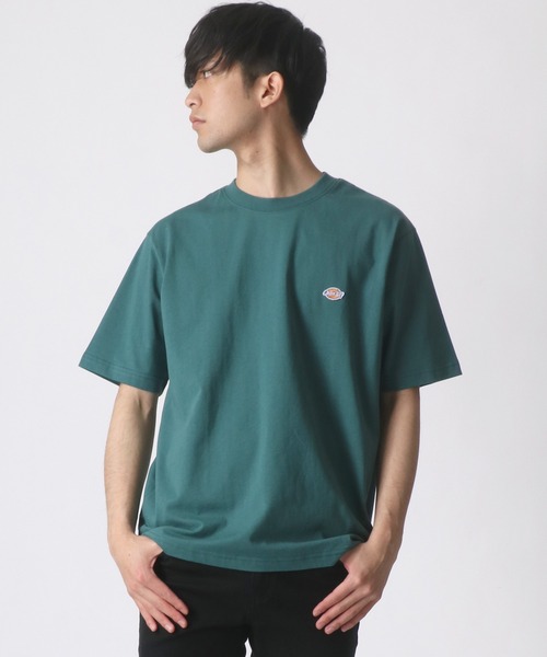 Dickies(ディッキーズ)の「Dickies/ディッキーズ ワンポイント ミニロゴ ワッペン 刺繍 半袖 Tシャツ/無地T(Tシャツ/カットソー・メンズ・ホワイト/ブラック/ダークグリーン/ベージュ/パープル/ブラウン/ダークブルー/グリーン/キャメル/スモークピンク/サックスブルー/ブルーグリーン・M/L/XL)」の18枚目の写真
