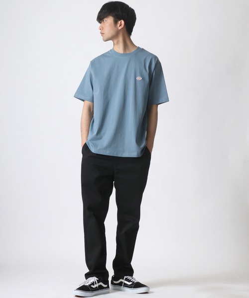 Dickies(ディッキーズ)の「Dickies/ディッキーズ ワンポイント ミニロゴ ワッペン 刺繍 半袖 Tシャツ/無地T(Tシャツ/カットソー・メンズ・ホワイト/ブラック/ダークグリーン/ベージュ/パープル/ブラウン/ダークブルー/グリーン/キャメル/スモークピンク/サックスブルー/ブルーグリーン・M/L/XL)」の20枚目の写真
