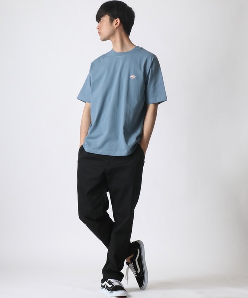 Dickies(ディッキーズ)の「Dickies/ディッキーズ ワンポイント ミニロゴ ワッペン 刺繍 半袖 Tシャツ/無地T(Tシャツ/カットソー・メンズ・ホワイト/ブラック/ダークグリーン/ベージュ/パープル/ブラウン/ダークブルー/グリーン/キャメル/スモークピンク/サックスブルー/ブルーグリーン・M/L/XL)」の21枚目の写真