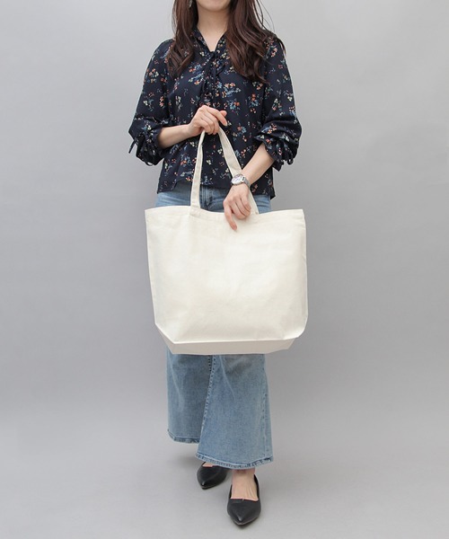 United Athle（ユナイテッドアスレ）の「United Athle / ユナイテッドアスレ / スタンダード キャンバス トートバッグ / キャンバストート(L)（トートバッグ・メンズ・ブラック/ナチュラル・FREE）」の8枚目の写真