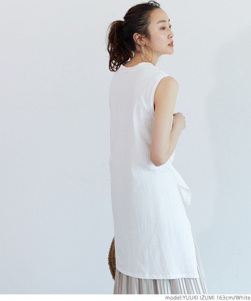 coca(coca)(コカ)の「アシンメトリーノースリトップス(Tシャツ/カットソー・レディース・ブラック/ホワイト・ONE SIZE)」の5枚目の写真
