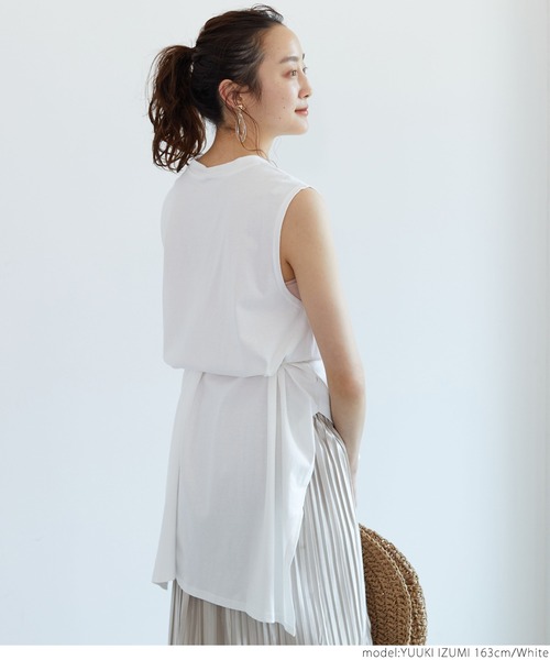 coca(coca)(コカ)の「アシンメトリーノースリトップス(Tシャツ/カットソー・レディース・ブラック/ホワイト・ONE SIZE)」の7枚目の写真