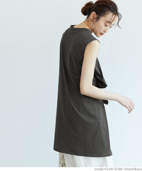 coca(coca)(コカ)の「アシンメトリーノースリトップス(Tシャツ/カットソー・レディース・ブラック/ホワイト・ONE SIZE)」の14枚目の写真