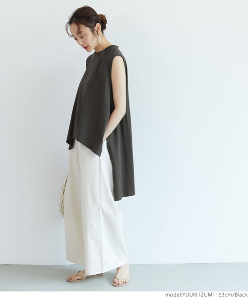 coca(coca)(コカ)の「アシンメトリーノースリトップス(Tシャツ/カットソー・レディース・ブラック/ホワイト・ONE SIZE)」の17枚目の写真
