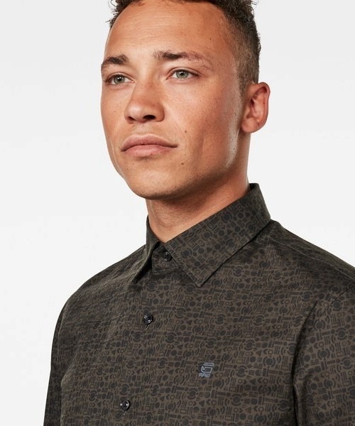 G-STAR(ジースター)の「DRESSED SUPER SLIM SHIRT/総柄シャツ/ドレススリムシャツ(シャツ/ブラウス・メンズ・グリーン系その他/ブルー系その他・X-SMALL/SMALL/MEDIUM/LARGE)」の5枚目の写真