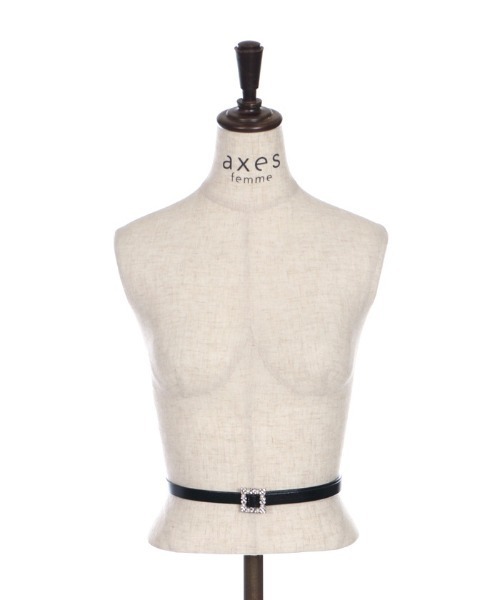 axes femme（アクシーズファム）の「プチビジューバックルベルト（ベルト・レディース・ブラック/ブラウン・MEDIUM）」の7枚目の写真