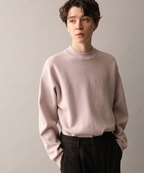 JUNRED（ジュンレッド）の「ミラノリブルーズモックニット（ニット/セーター・メンズ・ブラック/ダークブラウン/ライトグリーン/ベージュ系その他2/ラベンダー・M/L）」の5枚目の写真