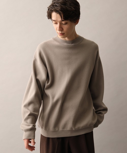 JUNRED（ジュンレッド）の「ミラノリブルーズモックニット（ニット/セーター・メンズ・ブラック/ダークブラウン/ライトグリーン/ベージュ系その他2/ラベンダー・M/L）」の4枚目の写真