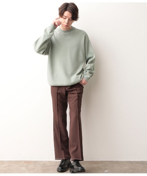 JUNRED（ジュンレッド）の「ミラノリブルーズモックニット（ニット/セーター・メンズ・ブラック/ダークブラウン/ライトグリーン/ベージュ系その他2/ラベンダー・M/L）」の16枚目の写真