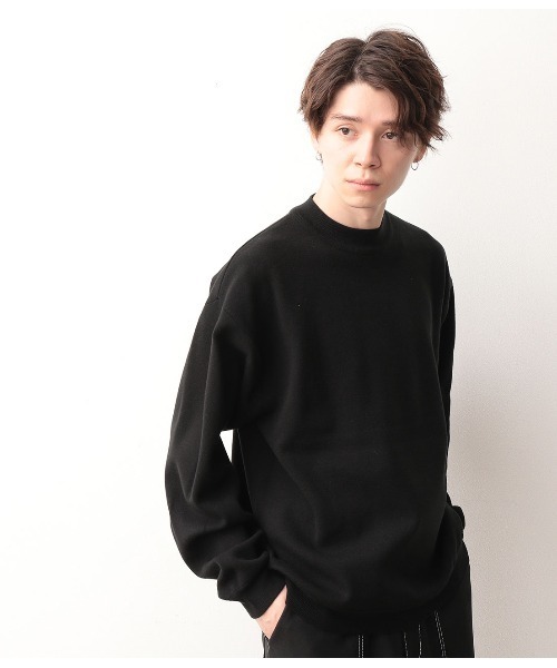 JUNRED（ジュンレッド）の「ミラノリブルーズモックニット（ニット/セーター・メンズ・ブラック/ダークブラウン/ライトグリーン/ベージュ系その他2/ラベンダー・M/L）」の12枚目の写真