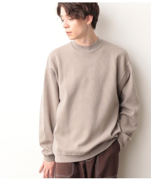 JUNRED（ジュンレッド）の「ミラノリブルーズモックニット（ニット/セーター・メンズ・ブラック/ダークブラウン/ライトグリーン/ベージュ系その他2/ラベンダー・M/L）」の10枚目の写真