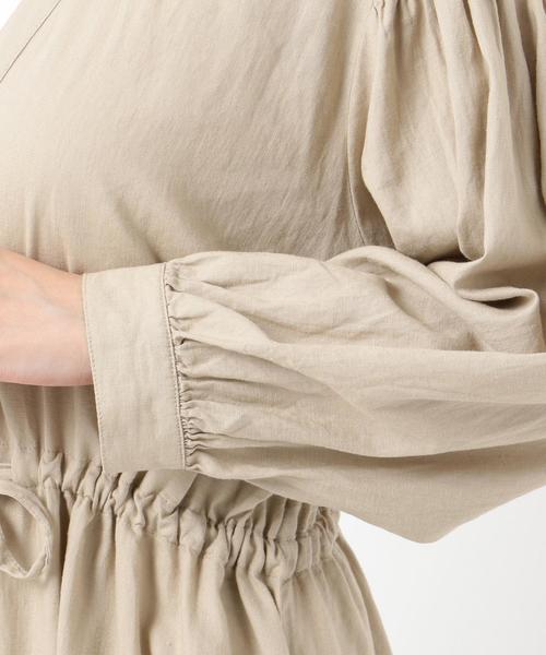 SHARE PARK(シェアパーク)の「リネンレーヨンガウンワンピース(ドレス・レディース・黄土色系・1)」の11枚目の写真
