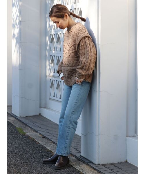 Ungrid（アングリッド）の「パワショルケーブルニット（ニット/セーター・レディース・アイボリー/チャコールグレー/ブラウン・FREE）」の10枚目の写真