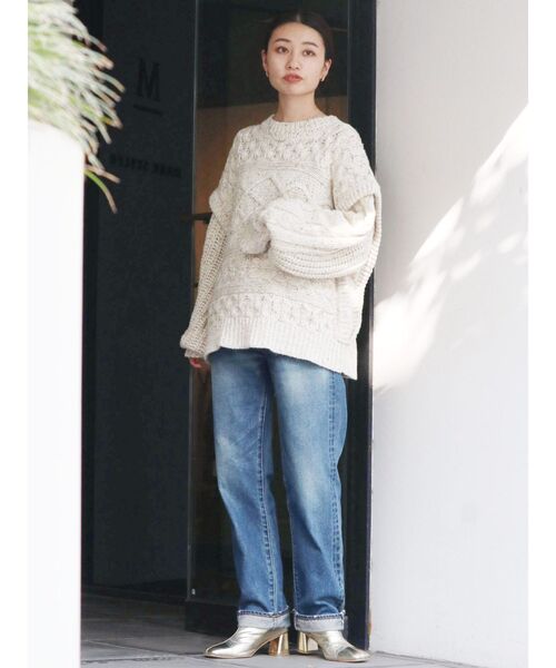 Ungrid（アングリッド）の「パワショルケーブルニット（ニット/セーター・レディース・アイボリー/チャコールグレー/ブラウン・FREE）」の16枚目の写真