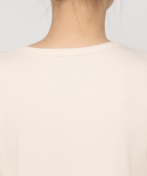 GLOBAL WORK（グローバルワーク）の「BEAUTEEクルーリブプルオーバー/894797（Tシャツ/カットソー・レディース・ブラック/ダークブラウン/オフホワイト・MEDIUM/LARGE）」の10枚目の写真