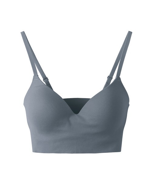 GUNZE(グンゼ)の「KIREILABO/キレイラボ バストラインを美しくキープ ノンワイヤーブラジャー オーガニックコットン(ブラジャー・レディース・ブラック/グレー/ブルー/グリーン/ホワイト系その他/スモークピンク/ライトブルー/レンガ/インディゴブルー/モカ/ピンク/ブルー系その他/マスタード/オレンジ/グリーン系その他/ブルー系その他2/ネイビー/ライトブラウン/グリーン系その他2/サーモンピンク/ライラック・MEDIUM/LARGE/X-LARGE)」の12枚目の写真