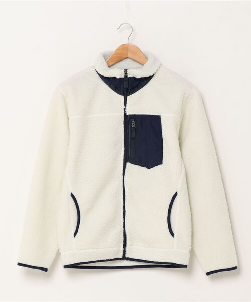 TopIsm(トップイズム)の「シープボアフリース スタンドネックブルゾン(ブルゾン・メンズ・アイボリー/ブラック/カモフラージュ/ベージュ・LL/L/M)」の16枚目の写真