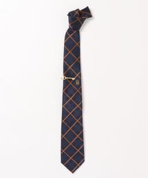 Alexander Julian（アレキサンダージュリアン）の「＊アレキサンダージュリアンメンズ/ALEXANDER JULIAN：MEN  シルク混 ネクタイ 8.0cm幅＆モチーフタイバーセット（ネクタイ・メンズ）」