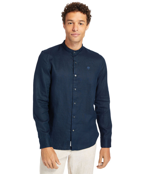 セール メンズ 長袖 ミル リバー コリアン カラー リネン シャツ シャツ ブラウス Timberland ティンバーランド のファッション通販 Zozotown