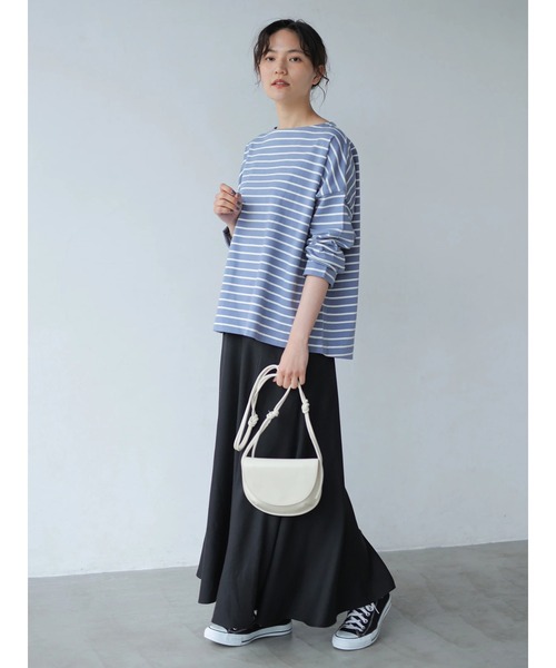 AMERICAN HOLIC(アメリカンホリック)の「ヘビーウエイトボーダーボートネックプルオーバー *●(Tシャツ/カットソー・レディース・イエロー/アイボリー/ネイビー/ピンク/サックスブルー・MEDIUM/LARGE)」の20枚目の写真