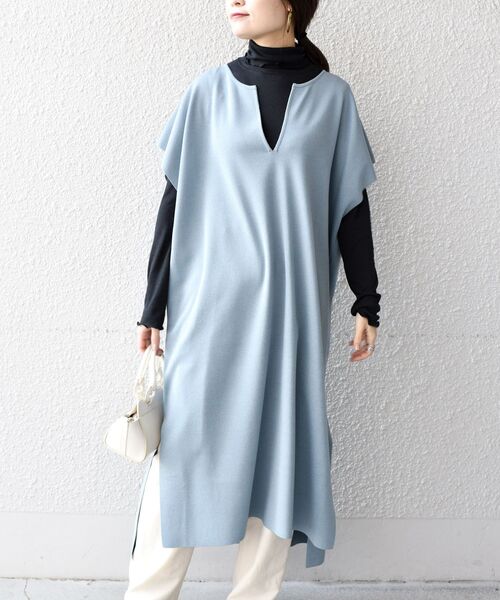 【美品】シップスships ロングジレ シップス SHIPS ツイルロングジレ （ブラウン） - ファッション