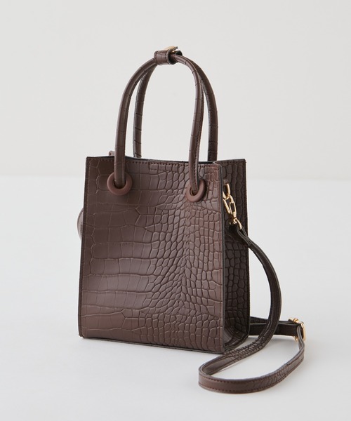 natural couture(ナチュラルクチュール)の「PVC*合皮2個セットトートバッグ(トートバッグ・レディース・アイボリー/ブラウン/ミント・FREE)」の13枚目の写真