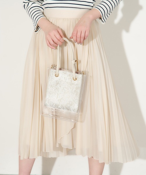 natural couture(ナチュラルクチュール)の「PVC*合皮2個セットトートバッグ(トートバッグ・レディース・アイボリー/ブラウン/ミント・FREE)」の20枚目の写真