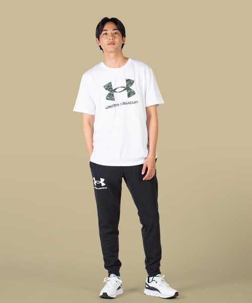 UNDER ARMOUR（アンダーアーマー）の「UA[ABC] カモ ビッグロゴ ショートスリーブ（トレーニング/MEN）（Tシャツ/カットソー・メンズ・ホワイト/ネイビー/ブラック・XXL/MD/3XL/XL/LG/SM）」の9枚目の写真