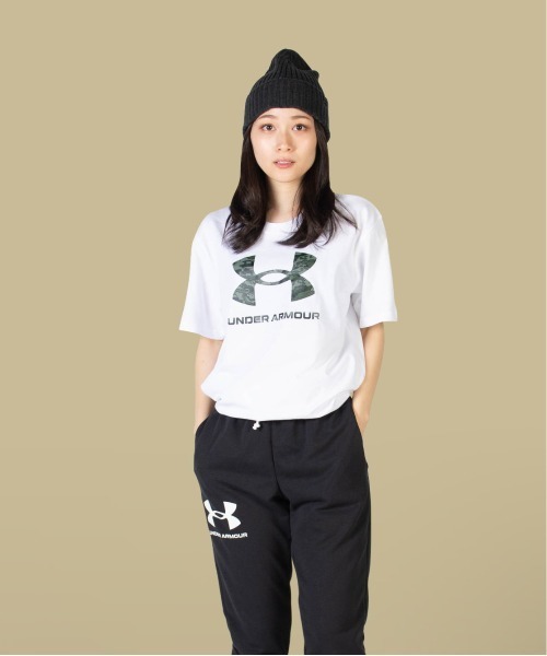 UNDER ARMOUR（アンダーアーマー）の「UA[ABC] カモ ビッグロゴ ショートスリーブ（トレーニング/MEN）（Tシャツ/カットソー・メンズ・ホワイト/ネイビー/ブラック・XXL/MD/3XL/XL/LG/SM）」の10枚目の写真