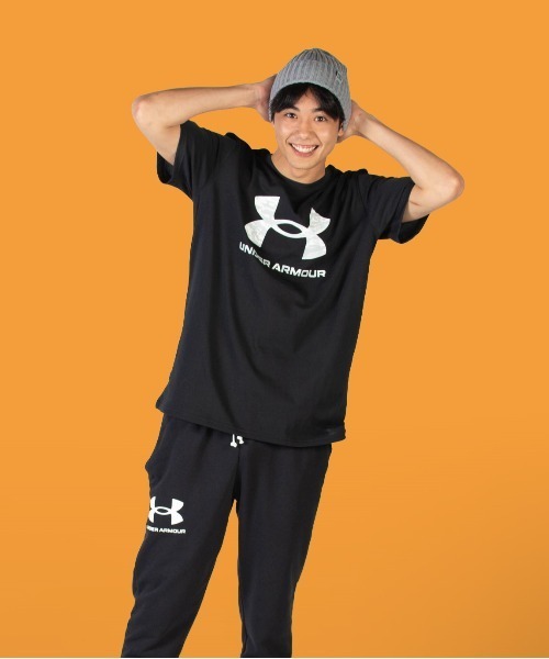 UNDER ARMOUR（アンダーアーマー）の「UA[ABC] カモ ビッグロゴ ショートスリーブ（トレーニング/MEN）（Tシャツ/カットソー・メンズ・ホワイト/ネイビー/ブラック・XXL/MD/3XL/XL/LG/SM）」の16枚目の写真