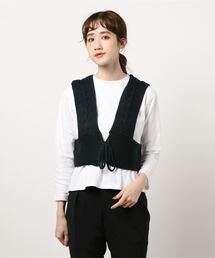 earth music&ecology | 2wayケーブルラインベスト ＊(ベスト)