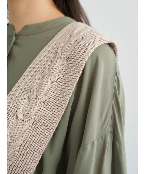 earth music&ecology（アースミュージックアンドエコロジー）の「2wayケーブルラインベスト ＊（ベスト・レディース・ブラック/ベージュ/オフホワイト・FREE）」の20枚目の写真