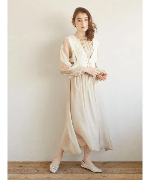 earth music&ecology（アースミュージックアンドエコロジー）の「2wayケーブルラインベスト ＊（ベスト・レディース・ブラック/ベージュ/オフホワイト・FREE）」の13枚目の写真