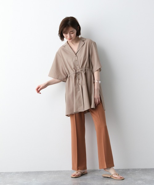 A part by(アパートバイ)の「Poカイキンドロストシャツ半袖 946939(シャツ/ブラウス・レディース・ブラック/オフホワイト/グリーン系その他5/ベージュ系その他・FREE)」の16枚目の写真