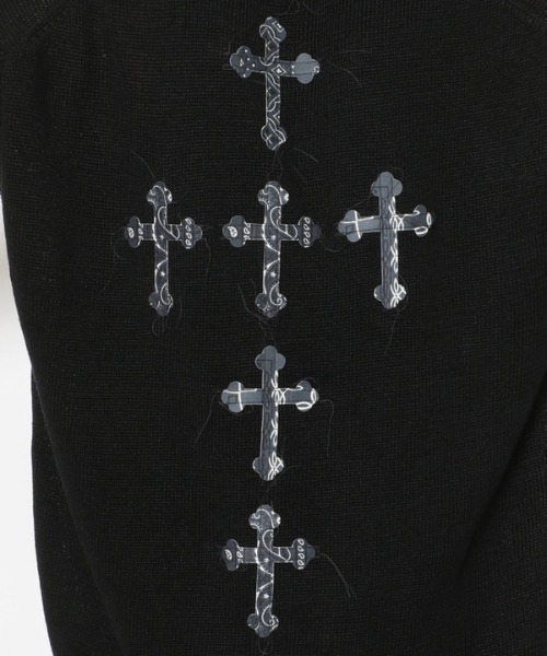 Children of the discordance（チルドレン オブ ザ ディスコ-ダンス）の「Children of the discordance（チルドレン オブ ザ ディスコーダンス）LIMITEDアイテム 7G CROSS KNIT VEST 90s（ニット/セーター・メンズ・ブラック・1/2/3）」の8枚目の写真