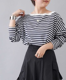 DouDou | ボートネックボーダーT(Tシャツ/カットソー)