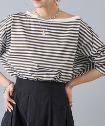DouDou | ボートネックボーダーT(Tシャツ/カットソー)