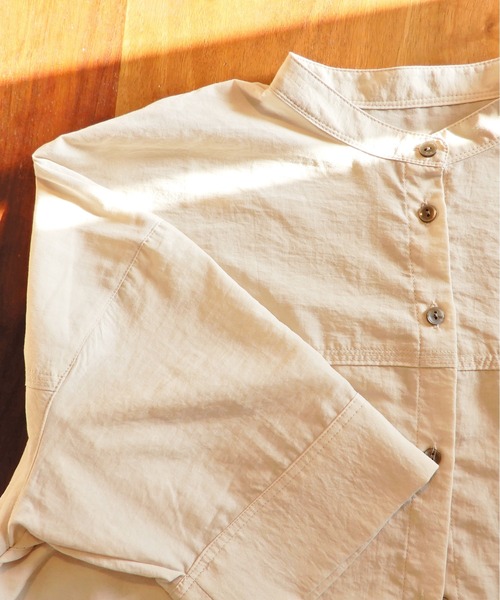 y/m by Yukie（イムバイユキエ）の「バックフリルシャツチュニック（シャツ/ブラウス・レディース・チャコールグレー/オフホワイト・FREE）」の14枚目の写真