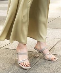 RANDA | メタリックストラップミュールサンダル(サンダル)