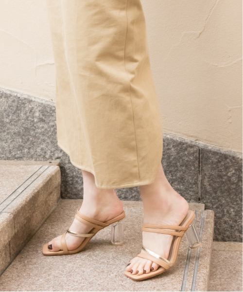 RANDA（ランダ）の「メタリックストラップミュールサンダル（サンダル・レディース・グレー/オレンジ/アイボリー・S/LL/L/M）」の3枚目の写真