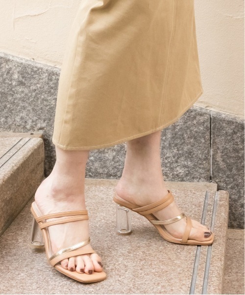 RANDA（ランダ）の「メタリックストラップミュールサンダル（サンダル・レディース・グレー/オレンジ/アイボリー・S/LL/L/M）」の18枚目の写真