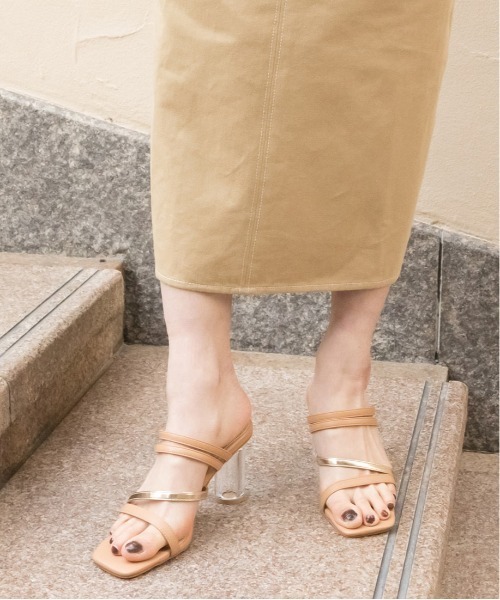 RANDA（ランダ）の「メタリックストラップミュールサンダル（サンダル・レディース・グレー/オレンジ/アイボリー・S/LL/L/M）」の10枚目の写真