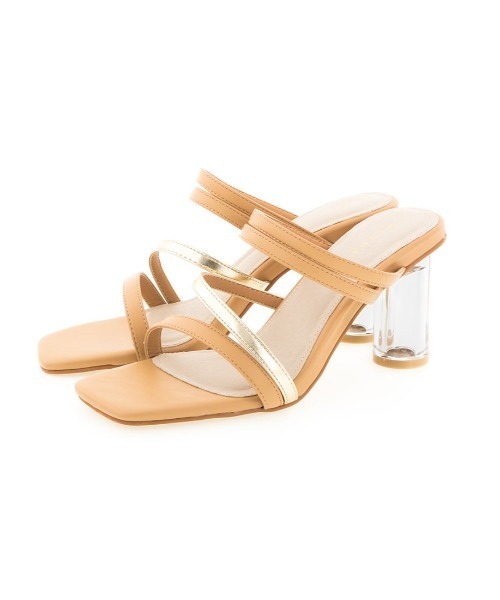 RANDA（ランダ）の「メタリックストラップミュールサンダル（サンダル・レディース・グレー/オレンジ/アイボリー・S/LL/L/M）」の7枚目の写真